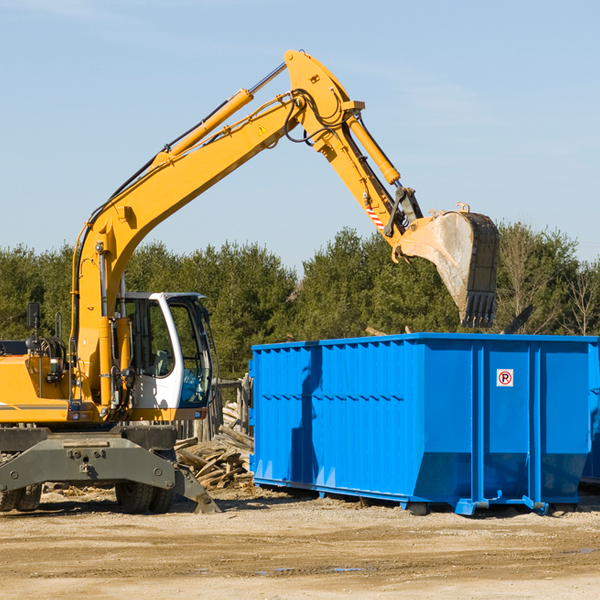 what size residential dumpster rentals are available in McClelland